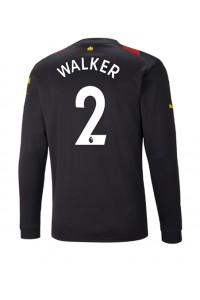 Manchester City Kyle Walker #2 Fotballdrakt Borte Klær 2022-23 Lange ermer